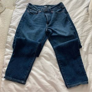 Old Navy Medium-Dark Wash OG Straight High Rise with Secret Slim Pockets Jeans